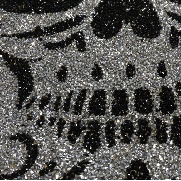 Halloween Rhinestone Sparkles Luminous Sugar Skull Placemat Charger Tablescaping - Picture 2 of 3